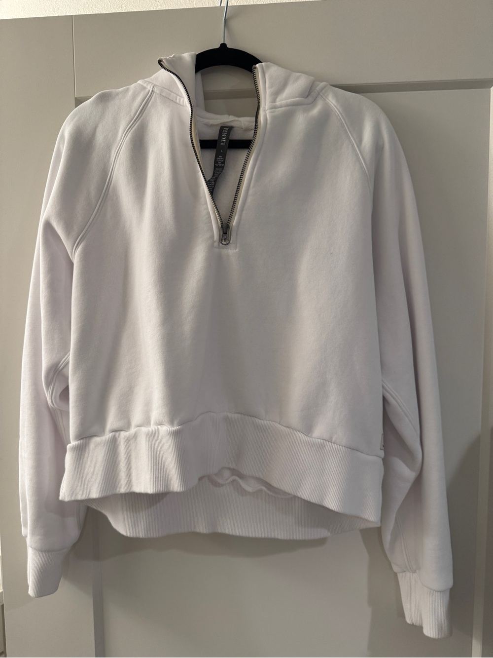 Vuori White Women's Restore Half-Zip Hoodie size L